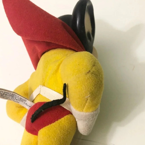 1988 Vintage Viacom Vinyl Head Mighty Mouse Plush Toy 8 Inch Tall - Picture 13 of 16